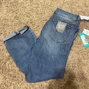 Studio Blue Skinny Distressed Rolled Jean